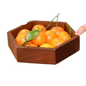 Caja cuadrada de madera maciza para frutas y dulces con tapa y múltiples compartimentos para frutas secas y aperitivos - Product Image 5