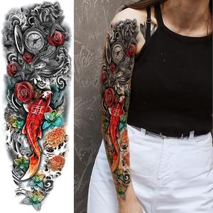 Hadiyah ความงามเต็มแขนกันน้ำสติกเกอร์รอย<span class=keywords><strong>สัก</strong></span>ชั่วคราวลายดอกไม้มังกรผู้หญิง DIY น้ำปลอก - Product Image 4