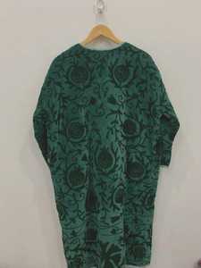 Handcrafted Velvet Suzani Belted Kaftan <b>Robe</b> Boho Festival Jacket Embroidered Long <b>Coat</b> For Women - Product Image 4