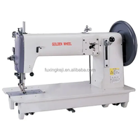 Machine à coudre plate à une aiguille Golden Wheel CS-243 à alimentation unisson avec pied presseur pour ceintures de sécurité et tentes