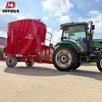 Mélangeur d'aliments TMR hydraulique pour tracteur, wagon mélangeur vertical à double vis sans fin pour l'alimentation des bovins en ferme laitière