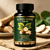 Extrait d'herbe de Kudzu sans OGM, sans sucre, sans additifs, capsules de complément alimentaire végétarien pour le bien-être quotidien