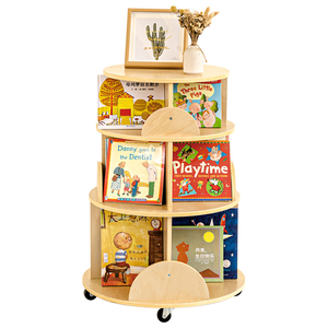 Étagère à livres rotative <span class=keywords><strong>pour</strong></span> enfants en contreplaqué de bouleau massif à 3 niveaux, écologique, mobilier moderne <span class=keywords><strong>pour</strong></span> la chambre d'enfant - Product Image 6
