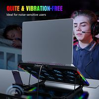 Refroidisseur d'ordinateur portable 17 pouces à 12 ventilateurs silencieux, support de refroidissement USB pour ordinateur portable de gaming – Vente chaude
