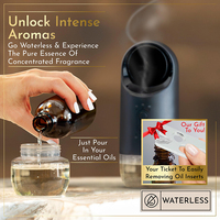 Diffuseur d'arômes électrique sans eau AromaNano, à brancher sur prise, pour table, avec lumière LED, capacité de 120 ml, pour usage domestique