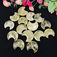 Pierre de cristal naturelle citrine étoile lune, artisanat énergétique, ornement de bureau, article de guérison pour la décoration Feng Shui, vente chaude