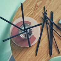 Bâtonnets en fibre noire durables pour diffuseur de parfum d'ambiance, vente en gros