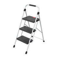 Escabeau portable en acier ANSI 225LB à 2 ou 3 marches, échelle métallique en fer pour le marché américain