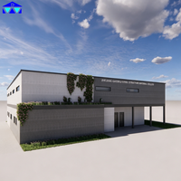 Villa Prefabricada de Estructura de Acero Ligero G550 con Marco Galvanizado 9 °   Casa Moderna de Lujo de 3 Dormitorios Resistente a Terremotos en Nigeria