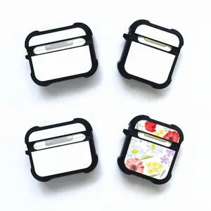 4 Hoek Schokbestendige TPU Zacht Rubber Beschermhouder Voor Airpods Pro Sublimatie Lege Oortelefoon Case Voor Airpods