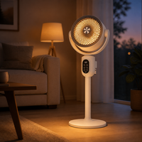 Ventilateur de circulation d'air portable très pratique avec télécommande pour les voyages, le camping, les vacances et les longs trajets en voiture