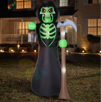 BOYAN énorme sorcière Halloween accessoire gonflable animatronique monstres d'horreur