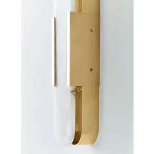 Modern Decorative Nordic Style Marble Led Wall Sconce Bedroom Living Room Hotel Brass Alabaster Wall