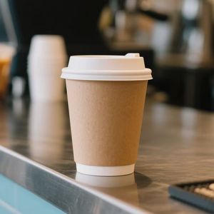 Tasses à café à emporter JN personnalisées jetables à double paroi recyclables en papier artisanal de haute qualité avec impression de logo - Product Image 2