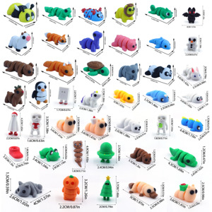 Mainan Hewan Kartun Mini Lucu Ramah Lingkungan Plastik Edukatif Sehat Unisex Grosir - Product Image 4