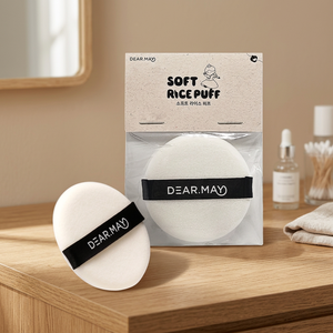 ฟองน้ำแต่งหน้า DEAR.MAY เนื้อนุ่มพิเศษ ซักได้ สำหรับใช้กับรองพื้น รูปทรงข้าวเหนียว พร้อมฉลาก บรรจุในกล่อง - Product Image 3