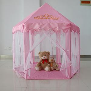 Carpa de Juego Infantil Tipo Castillo Hexagonal, Económica, para Interiores y Exteriores, con Tela de Poliéster 190T, Postes de PVC, Sin Cuerda Elástica - Product Image 2