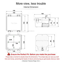 Boîte de jonction en PVC QILIPSU 150x150x90mm, boîtier de commande électrique avec couvercle, panneau sur rail Din IP67 boîtier solaire IoT étanche