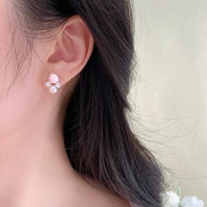 Exquisitos Pendientes de Plata de Ley S925 con Circonita Francesa y Doble Perla, Estilo Hada de Alta Gama, Versátiles y Modernos, Ideales para Regalo - Product Image 3