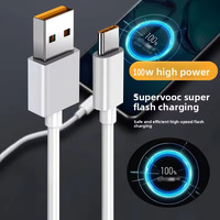 Kabel Pengisian Cepat 65W USB a ke Type C Kompatibel VOOC dengan Chip E-Marker, Kabel Jalinan, Pasokan Pabrik OEM ODM
