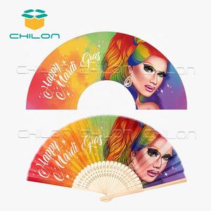 พัดมือสไตล์ย้อนยุควินเทจของจีนพับได้สำหรับผู้หญิงที่พัดด้วยมือจากไม้ไผ่ผ้าไหมญี่ปุ่นงานฝีมือจากไม้ไผ่ - Product Image 5