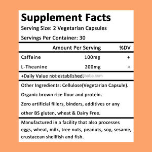 ผลิตภัณฑ์เสริมอาหาร98% L-theanine สารสกัดจากชาเขียวออร์แกนิกผลิตภัณฑ์เสริมอาหารอะมิโนแอซิด L-theanine - Product Image 2