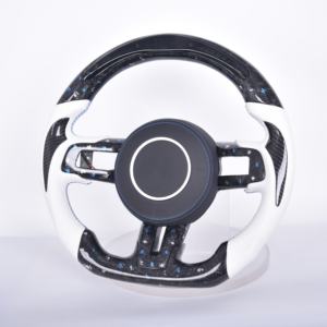 Volante de Cuero y Fibra de Carbono Compatible con Ford Mustang 2015 2016 2017 2018 2019 2020 2021 2022 GT <span class=keywords><strong>Shelby</strong></span> Personalizado - Product Image 4