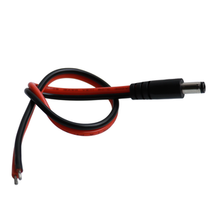 DC电源黑色和红色定制电缆组装两芯用于发光二极管监控聚氯乙烯PBT绝缘DC 5.5*2.5电子应用 - Product Image 3