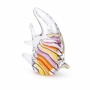 Adorno Decorativo de Mesa Colorido con Peces Angelfish y Triángulo, Hecho a Mano en Zibo, Shandong, Vidrio Esmaltado - Venta al por Mayor - Product Image 3