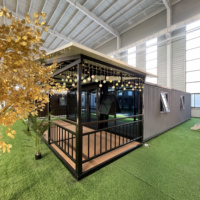 Kits de maisons modulaires préfabriquées en conteneurs, unités d'habitation complémentaires (ADU), maisons compactes, avec chambre extensible, en panneaux sandwich d'acier, design moderne, pour écoles