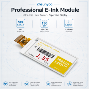 Layar Tampilan E-Ink Kustom Zhsunyco 2,13 Inci, Panel AMOLED Persegi Kecil, Modul Komunikasi SPI Berwarna - Product Image 1