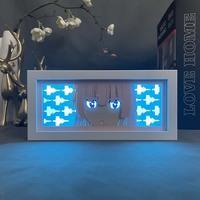 Boîte à lumière Anime Gripen Girly Air Force pour chambre d'enfant Décoration Manga Led Night Light 3d Paper Cut Lightbox Table Lamp Wood