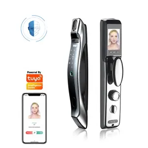 Tuyawifi顔認識スマートデジタル指紋ワイヤレスアクセス自動コンビネーションドアスマートロックカメラ