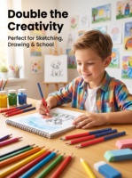 Crayons de couleur double embout bicolores, double pointe 2 en 1, en bois, logo personnalisé, emballage en vrac, fournitures pour dessin d'enfants, cadeaux de fête scolaire