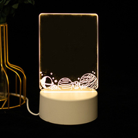 Tablero de mensajes DIY acrílico personalizado de 16 colores, control remoto, borrado en seco, tablero de notas de escritorio, lámpara LED, luz nocturna