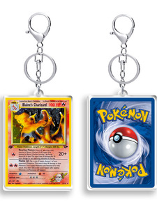 سلسلة مفاتيح بطاقة أكريليك سحرية على شكل بيكسي تشاريزارد، قلادة لحقيبة المدرسة، هدية إبداعية للهواة، منتج بالجملة - Product Image 3