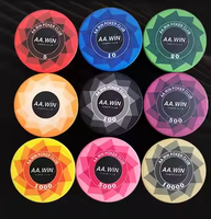 Conception et échantillon gratuits de jetons de poker en céramique de 10g avec logo personnalisé approvisionnement d'usine professionnel