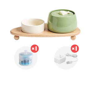 Ciotola per alimenti per animali domestici con fontana in ceramica per gatto - Product Image 6