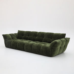 <span class=keywords><strong>Canapé</strong></span> droit en chenille avec options de couleur personnalisables, <span class=keywords><strong>canapé</strong></span> linéaire rembourré doux pour les espaces de salon modernes - Product Image 4