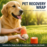 Bande adhésive élastique non tissée extensible pour la blessure des chiens et des chats et les premiers soins vétérinaires
