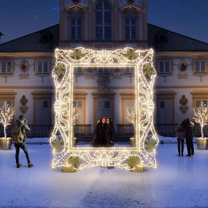 <span class=keywords><strong>2022</strong></span> géant de vacances festival De Noël 3d décoration arc acrylique éclairée led cadre photo Jésus route pôle rue motif lumière - Product Image 5