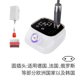 45000RPM Electric Nail Drill Portable Nail Polisher LCD Display <b>Crystal</b> <b>Knob</b> 6 Heads Manicure Pedicure Tool - Product Image 3