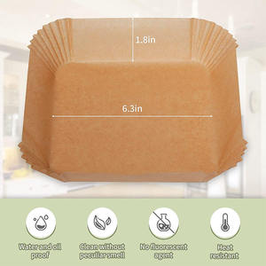 Papel de Hornear de <span class=keywords><strong>Silicona</strong></span> Desechable Impermeable y Antigrasa <span class=keywords><strong>para</strong></span> <span class=keywords><strong>Horno</strong></span> y Freidora de Aire, Personalizado al por Mayor - Product Image 2