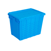 Caisses jointes à couvercle Boîte logistique de stockage en plastique avec couvercles à charnière