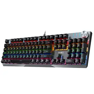 5.1 Half Mechanic Pc Led Redstorm Wired Caps Blue Steel Series Gamer Mechanical Keyboard
