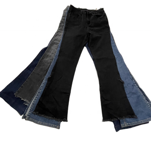 Hàn Quốc phong cách thời trang sử dụng chuông-Đáy cutbray jeans preloved bùng jeans tiết kiệm bootcut quần thứ hai tay quần áo cho phụ nữ - Product Image 2