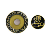 Ensemble de jetons de poker de golf en métal doré émaillé magnétique personnalisé, marqueur de balle, pièce de monnaie en métal, jeton de poker de golf magnétique personnalisé