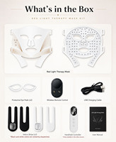 Masque facial infrarouge sans fil, thérapie par lumière rouge, masque facial LED sans fil OEM, masque à lumière rouge pour usage domestique