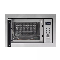 Penjualan terlaris 25L Stainless Steel Built-in Microwave elektronik terintegrasi dengan panggangan