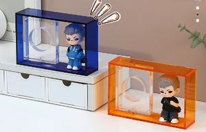 Acrylic Bar Display Stand Decoration Blind Box Storage Photo <b>Frame</b> Card Stand Handheld Rotating Photo <b>Frame</b> Badge Storage Box - Product Image 2